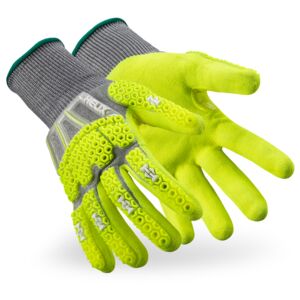 Large / 9 Gray 18 ga HPPE Blend Shell Hi-Vis Lime Sandy Nitrile