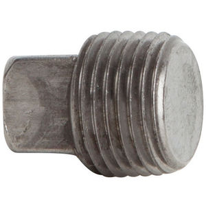 3/8" M-NPT 150 lb Black Merchant Steel Square Solid Pipe Plug | Fastenal