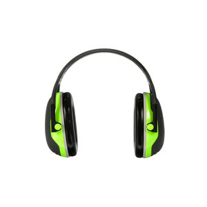 PELTOR X Series Earmuffs, Model X4A, 27 dB NRR, Black/Chartreuse