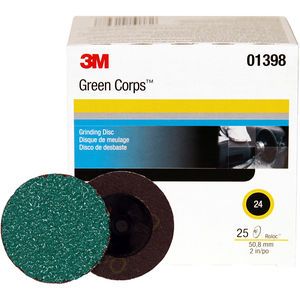 Green Corps Roloc Disc Weld 3M 1398 24YF Rust 2 in 25 discs Grinding 