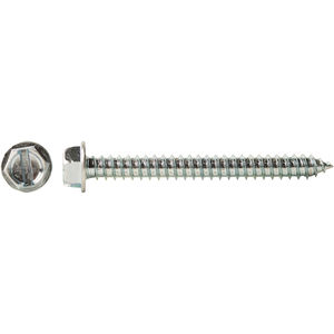 Type B Small Parts 0824BSW Pack of 3000 Steel Sheet Metal Screw Pack of 3000 1-1/2 Length 1-1/2 Length Zinc Plated Hex Washer Head Slotted Drive #8-18 Thread Size 