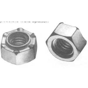 1/4-20 Hex Weld Nut with 6 Projections High Pilot Height Box Qty 1,000 BC-14NWHP6 by Korpek 
