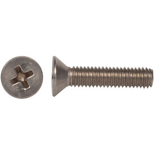 Stainless Steel Flat Head Phillips Machine Screws #10-24 x 4" 25 
