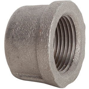 3/8 in. L Black Malleable Iron Pipe Cap, Threaded Fitting 150 lbs.  Application (10-Pack)