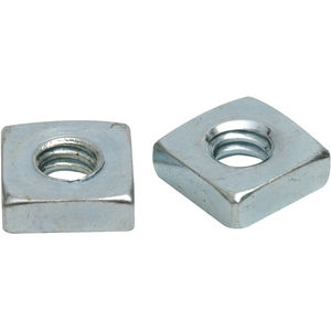 Pack of 2 Steel Square Nut with 1/4-20 Thread Size and Zinc Finish; PK100-1XB14 