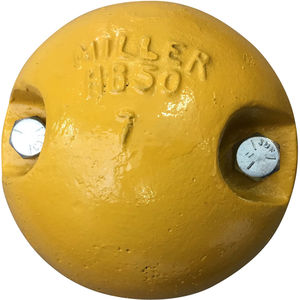 1/2" 5/8" 50lb Cast Iron Split Headache Ball | Fastenal