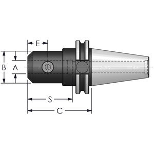 ULTRA-DEX® 966 (CT40-EM625-300-G2) CAT40 Weldon Side Lock