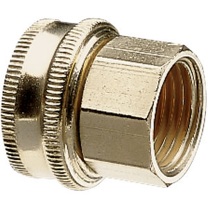 2 Pack Lead-Free Brass Garden Hose Threaded 3/4 GHT to 1/2 NPT Fitting Connect, Green Thumb Quick Swivel Connector Adapter,Double Female Thread 3/4 x 1/2 NPT Pipe LitOrange 