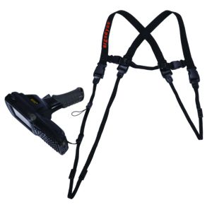 L/XL Black Leather Buckle Barcode Scanner Lanyard Harness | Fastenal