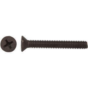 3/4 Length Steel Thread Cutting Screw #10-24 Thread Size Type F Pack of 100 Phillips Drive 82 Degree Flat Head Black Oxide Finish