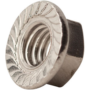 M10-1.5 Metric Stainless Steel Serrated Flange Lock Nuts A2 DIN 6923 