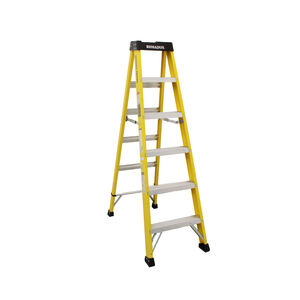 6' Type 1A 300lb Capacity 5-Step Yellow Fiberglass ORMADUS